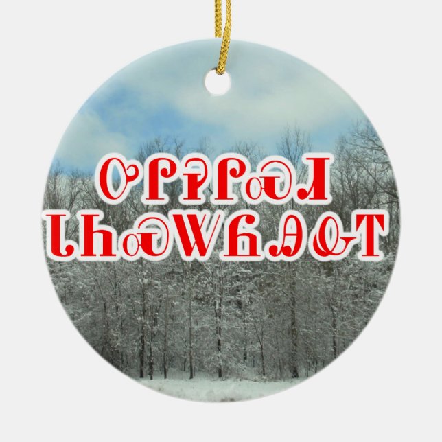 God jul i Cherokee Julgransprydnad Keramik (Framsidan)