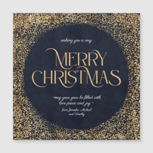 God jul i den moderna Mörk blått Eleganten Guld