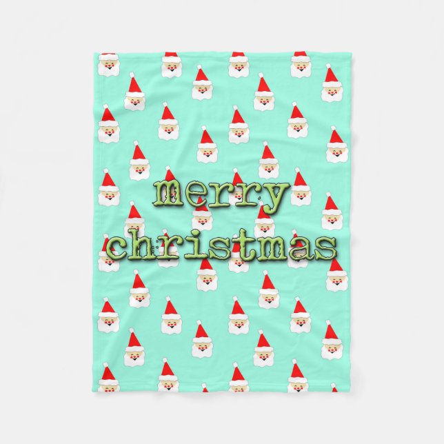 god jul i det moderna jultomten fleecefilt (Framsidan)