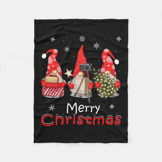 God jul i familjen för kvinnor Manar - Gnomies X Fleecefilt (Framsidan)