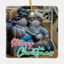 God jul i familjen Snögubbe