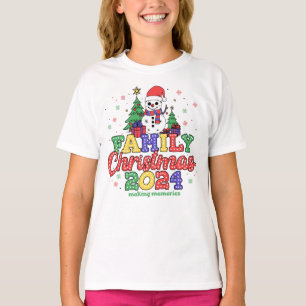 God jul i familjen Snögubbe T Shirt
