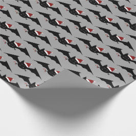 God jul i fladdermus mönster presentpapper