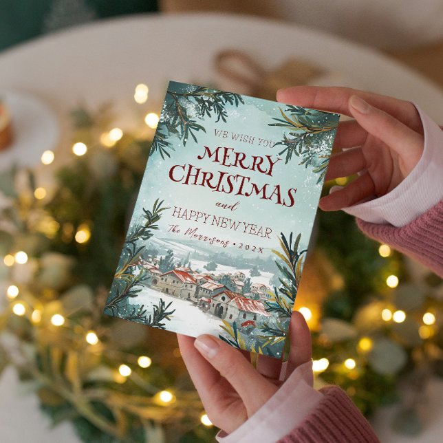 God jul I Gott nytt år Winter Julkort (Skapare uppladdad)