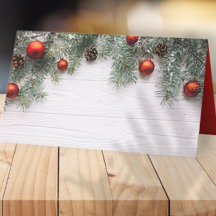 God jul i Gräs Cones och prydnadsföremål   HELGDAG Placeringskort