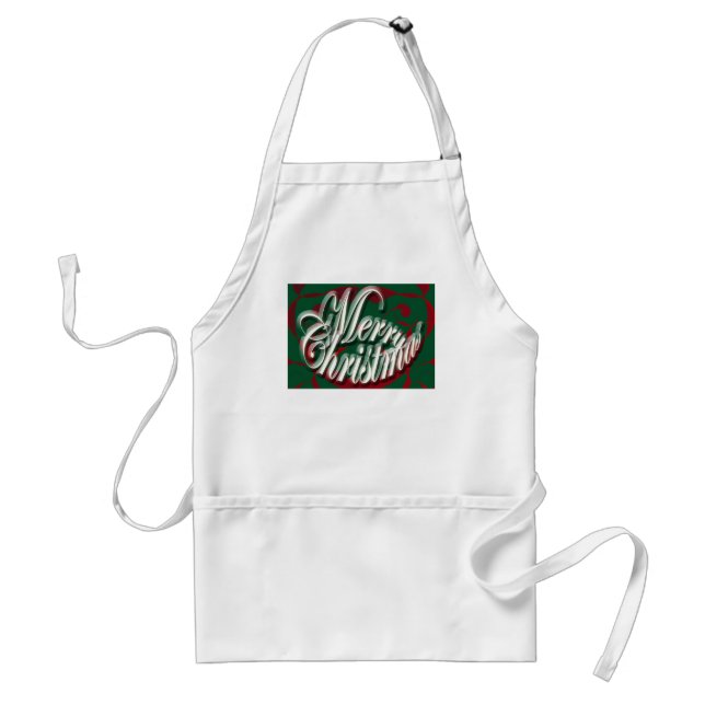 God jul i Grönt Apron Förkläde (Framsidan)