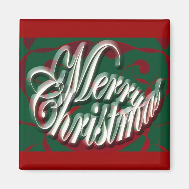 God jul i Grönt Magnet (Framsidan)