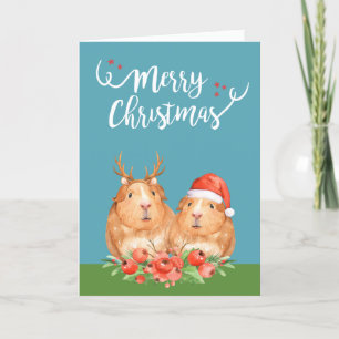 God jul i Guinea Grisar, tomten och ren andedräkt Helgkort