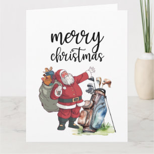 God jul i Helgdag med Jultomten Kort