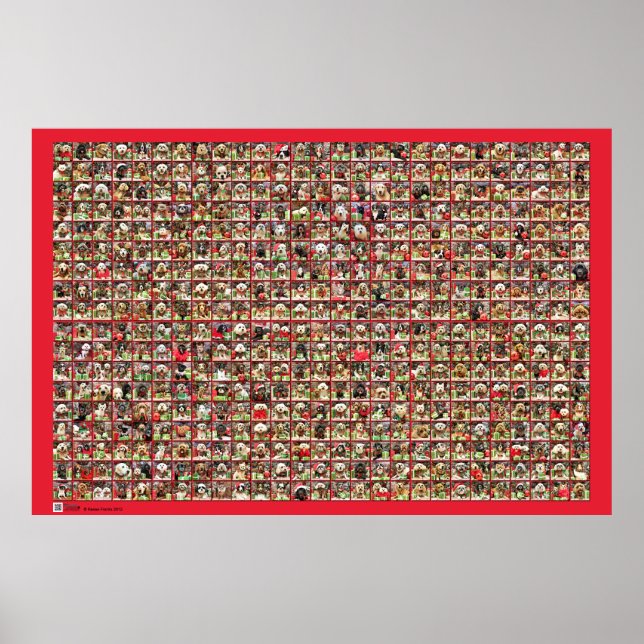 God jul i Hundar Porträtt Poster (Framsidan)