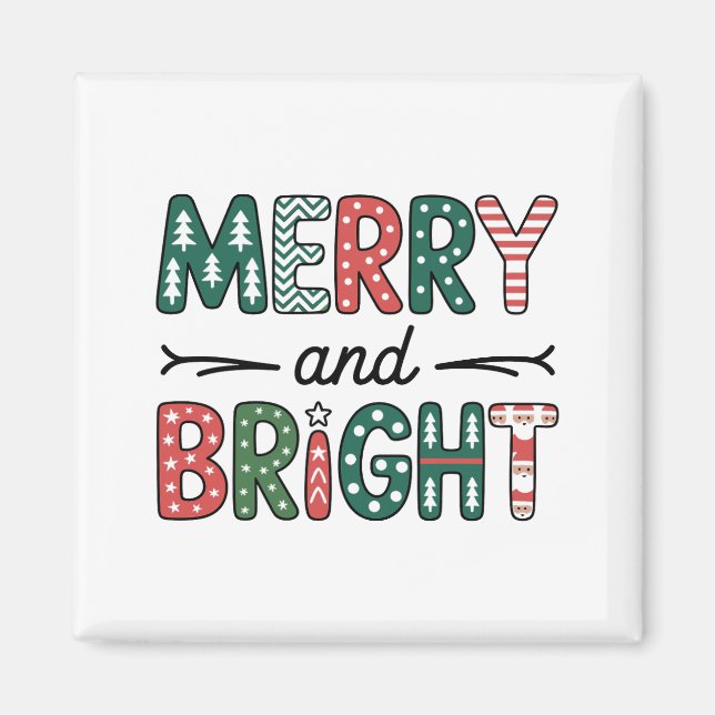God jul i Julafton Helgdag Magnet (Framsidan)