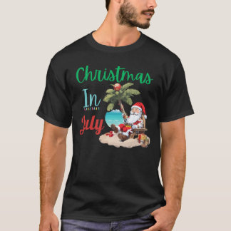 God jul i juli, Beach Party God Santa T Shirt