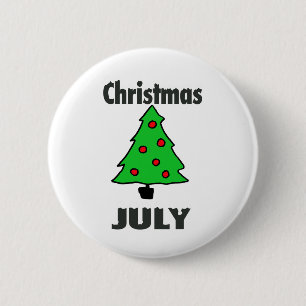 God Jul i juli firande Roligt sommar Xmas Tr Knapp