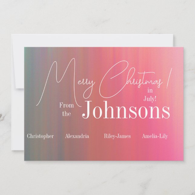 God jul i juli julkort (Framsida)