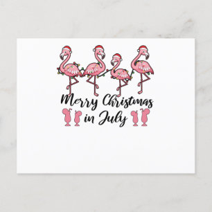 God jul i juli måndag, flamingo jul, sommar vykort