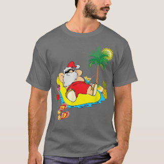 God jul i juli, Santa Hawaiian Summer Beac T Shirt