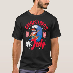 God jul i juli Sommarsurfning i Santa Tis t Shirt