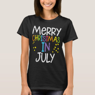 God Jul i juli stjärnor sommar Xmas män T Shirt