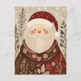 God jul i Jultomten Hälsning Vykort