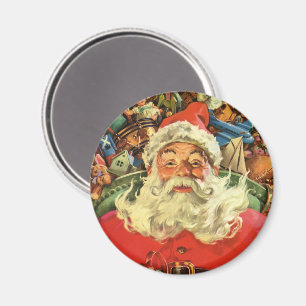God jul i Jultomten i Sleigh med Leksak Magnet