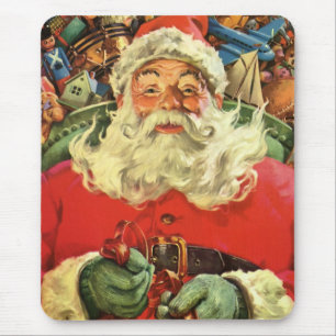 God jul i Jultomten i Sleigh med Leksak Musmatta
