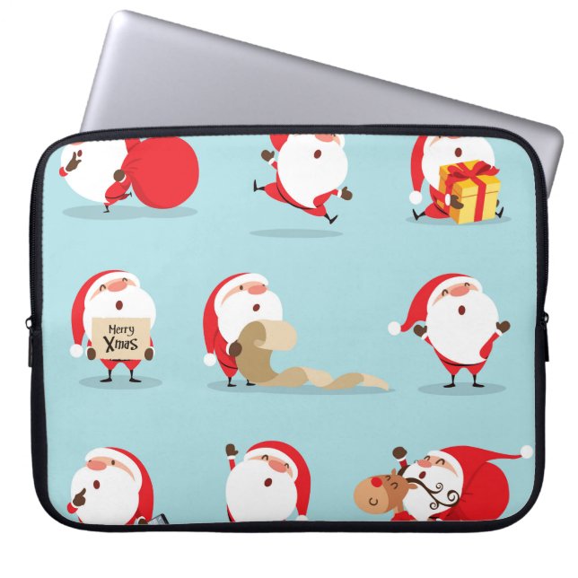 God jul i Jultomten. Laptop Fodral (Framsidan)