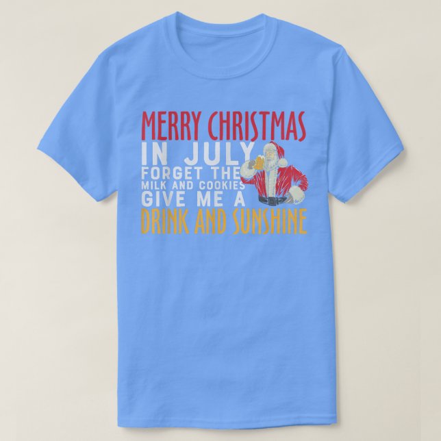 GOD JUL I JULY FUNNY JULTOMTEN T SHIRT (Design framsida)
