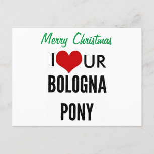 god jul I KÄRLEK DIN BOLOGNA PONY Helg Vykort