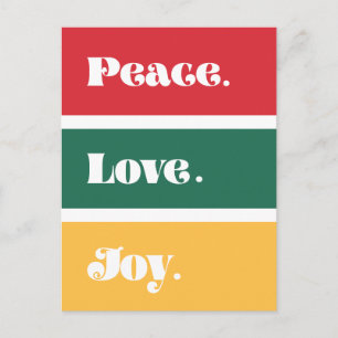 God jul i Kärlek i Modern Peace Joy Vykort