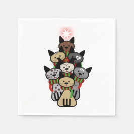 God jul i Kattdjur Pappersservett