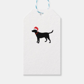 God jul i Labrador Retriever i Santa Hat Christma Presentetikett