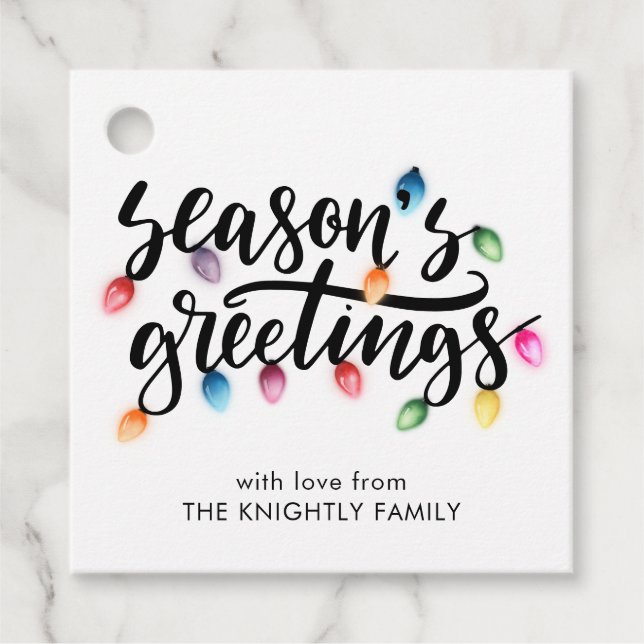 God jul i Ljus Säsonhälsningar i Namn Gåvor Etiketter (Framsida)