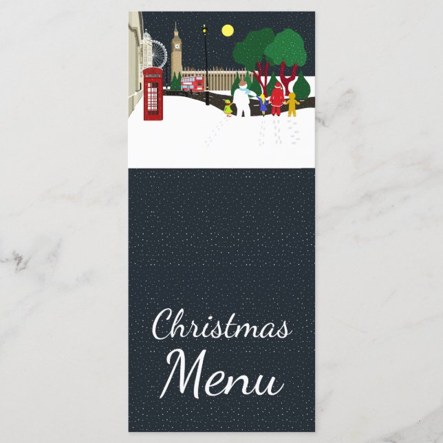 God jul i London Menu Meny (Framsida)