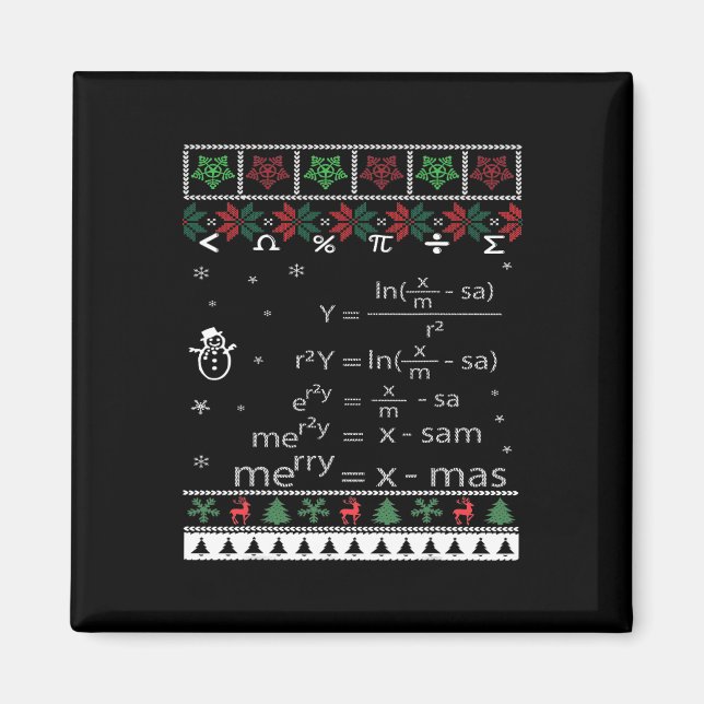 God jul i Math Eq Magnet (Framsidan)
