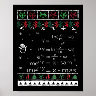God jul i Math Eq Poster