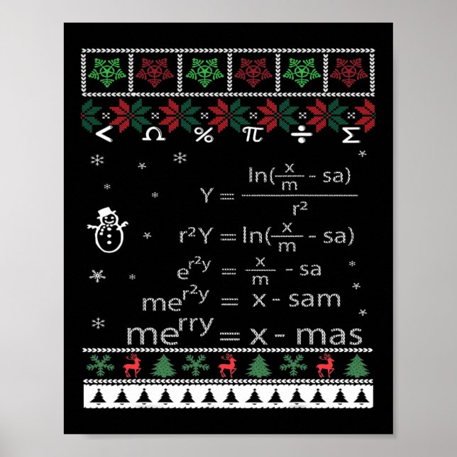 God jul i Math Eq Poster (Framsidan)