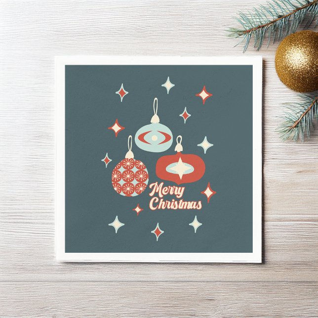 God jul i medelårhundradets moderna pappersservett (Skapare uppladdad)