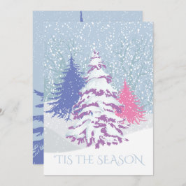 God jul i Modern Snö Träd CHANGE FÄRG Inbjudningar