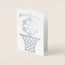 God jul i Netball Folierat Kort