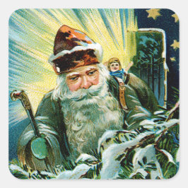 God jul i Önskemål Fyrkantigt Klistermärke