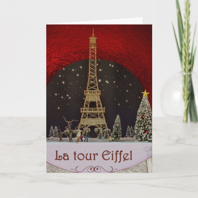God jul i Paris Helgkort (Framsida)