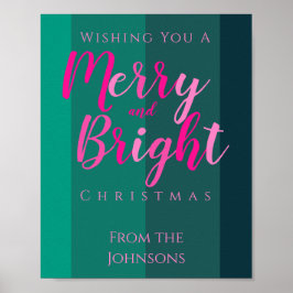 God jul i Party och god Rosa och god Grönt Poster