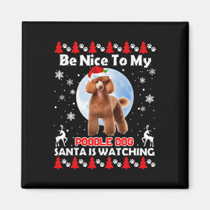 God jul i pudel ska vara trevlig för mig Pudel San Magnet