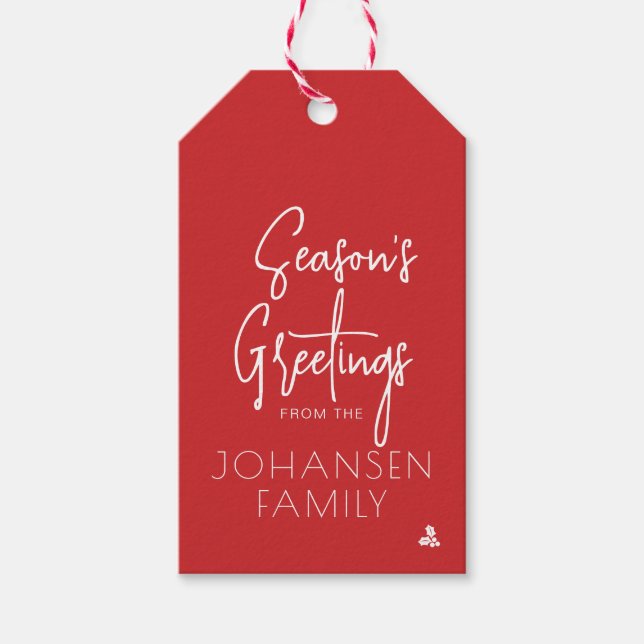 God jul i Rand Helgdag Presentetikett (Framsidan)