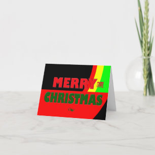 God jul i Rasta färger Helgkort