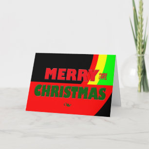 God jul i Rasta färger Helgkort