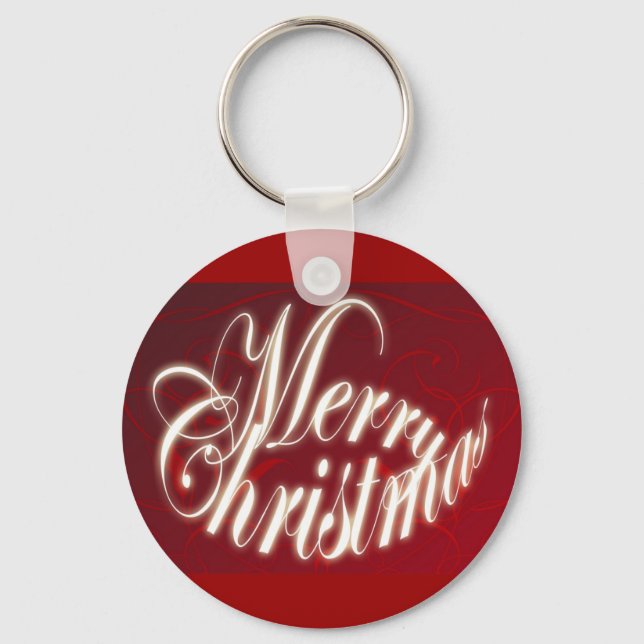 God jul i Red Keychain Nyckelring (Framsida)