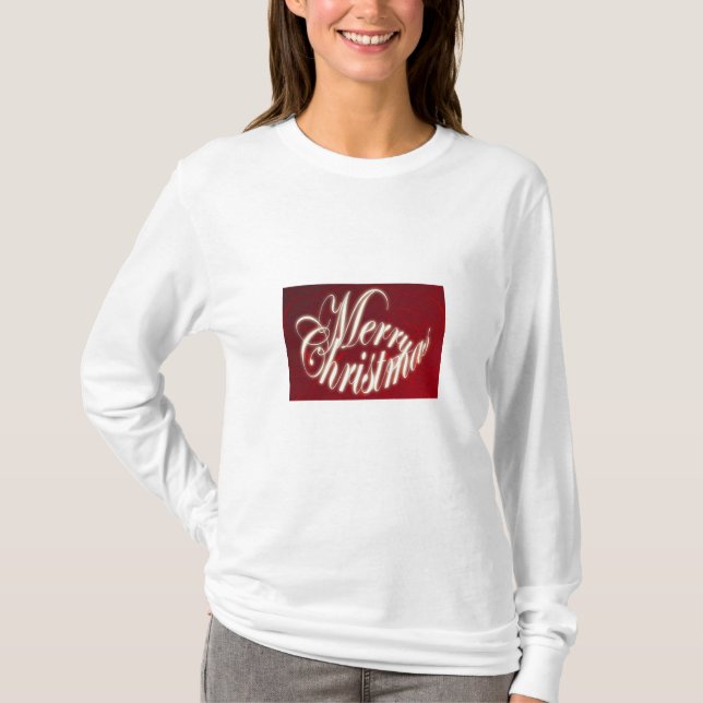God jul i Red T-Shirt (Framsida)