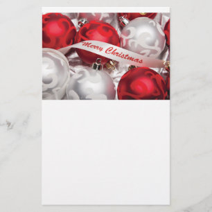 God jul i röd silvervit brevpapper