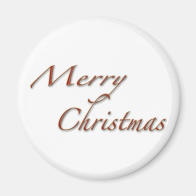God jul i röd text magnet (Framsidan)